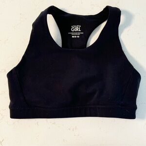 Athleta Girl M 8-10 Black Sports Bra